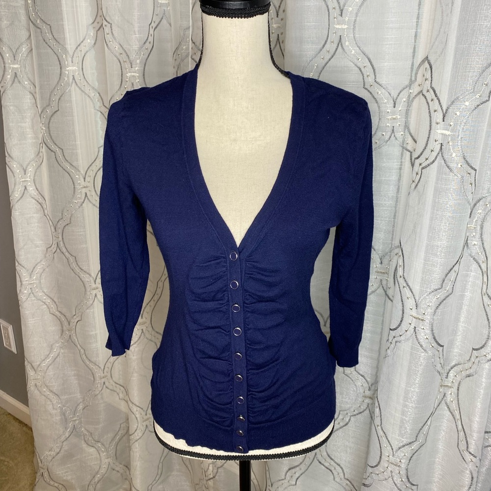 New York & Company Navy Cardigan